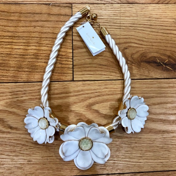 kate spade Jewelry - Kate Spade White Flower Necklace NWT